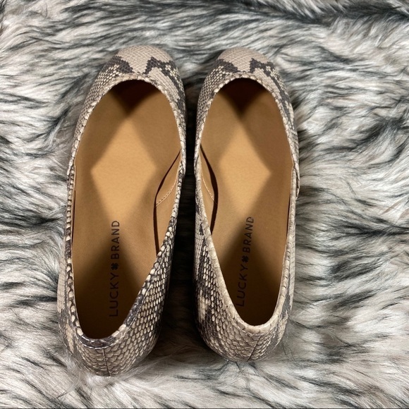 Ameena Ballet Flats Chinchilla Slither Snake Print Leather 9.5 - Picture 15 of 16